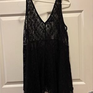 Torrid Black babydoll Lace Sleeveless tank Top